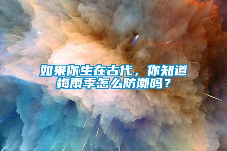 如果你生在古代,你知道梅雨季怎么防潮嗎?