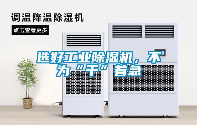 選好工業除濕機,不為“干”著急