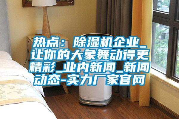 熱點:除濕機企業(yè)_讓你的大象舞動得更精彩_業(yè)內(nèi)新聞_新聞動態(tài)-實力廠家官網(wǎng)