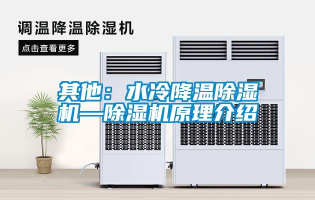 其他:水冷降溫除濕機—除濕機原理介紹