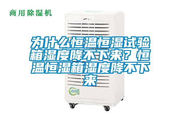 為什么恒溫恒濕試驗(yàn)箱濕度降不下來(lái)?恒溫恒濕箱濕度降不下來(lái)