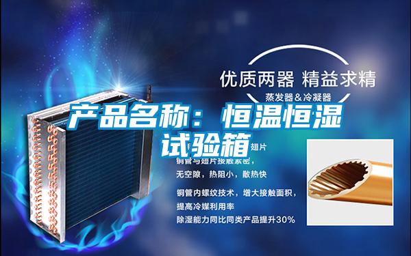 產(chǎn)品名稱:恒溫恒濕試驗箱