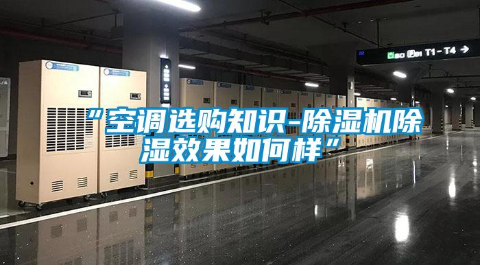 “空調選購知識-除濕機除濕效果如何樣”