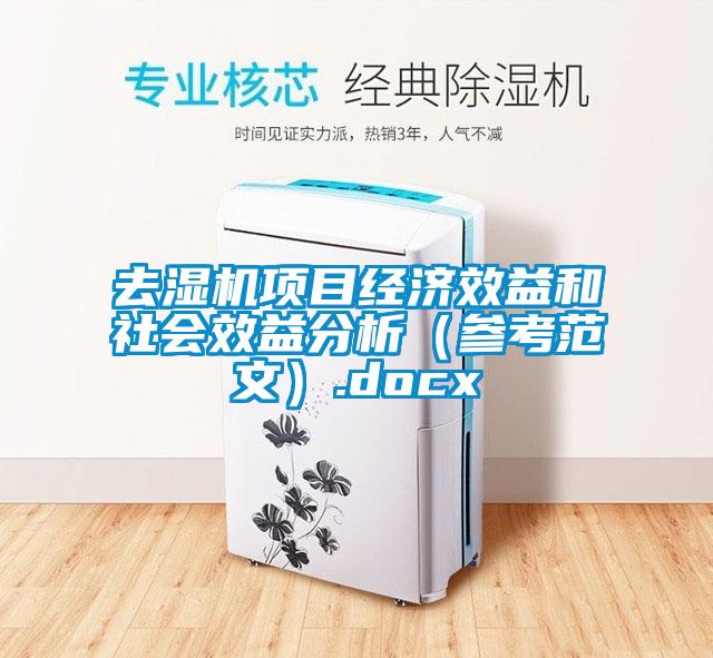 去濕機項目經濟效益和社會效益分析(參考范文).docx