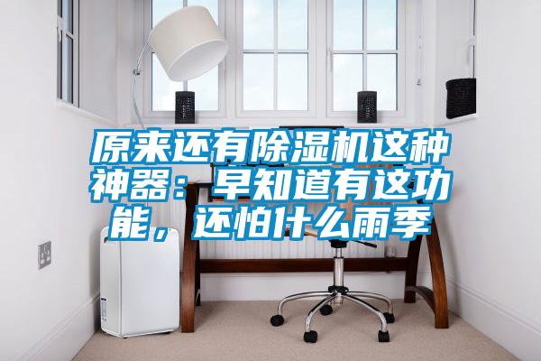 原來還有除濕機這種神器:早知道有這功能,還怕什么雨季