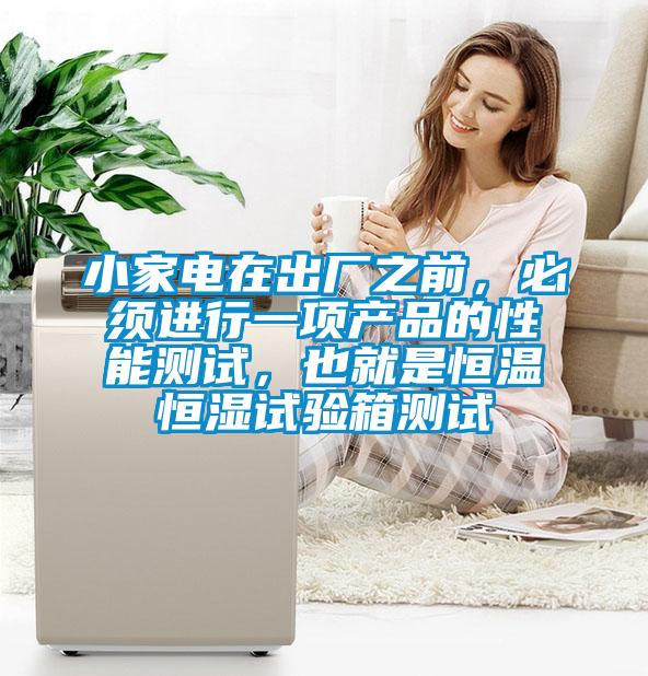 小家電在出廠之前,必須進(jìn)行一項(xiàng)產(chǎn)品的性能測(cè)試,也就是恒溫恒濕試驗(yàn)箱測(cè)試