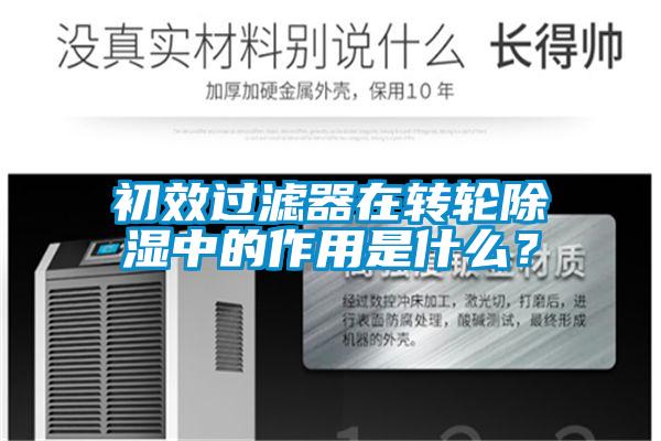 初效過濾器在轉輪除濕中的作用是什么?
