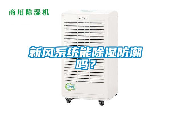 新風系統能除濕防潮嗎?