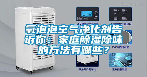 氧泡泡空氣凈化劑告訴你:家庭除濕除味的方法有哪些?