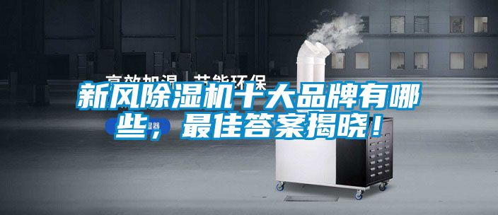 新風除濕機十大品牌有哪些，最佳答案揭曉！