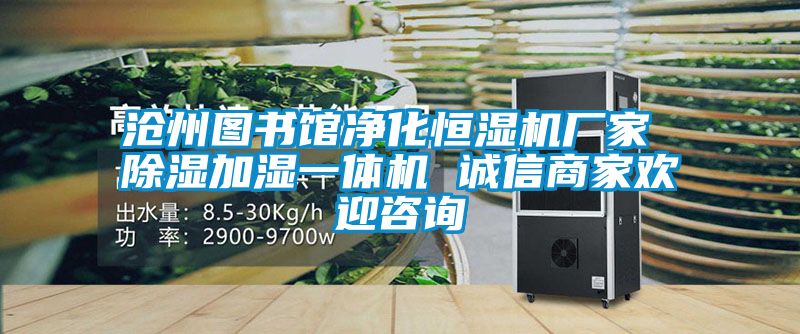 滄州圖書館凈化恒濕機廠家 除濕加濕一體機 誠信商家歡迎咨詢
