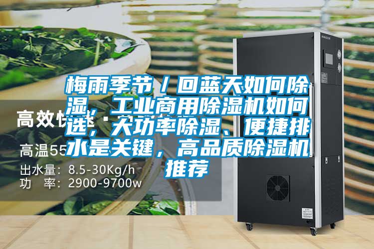 梅雨季節/回藍天如何除濕,工業商用除濕機如何選,大功率除濕、便捷排水是關鍵,高品質除濕機推薦