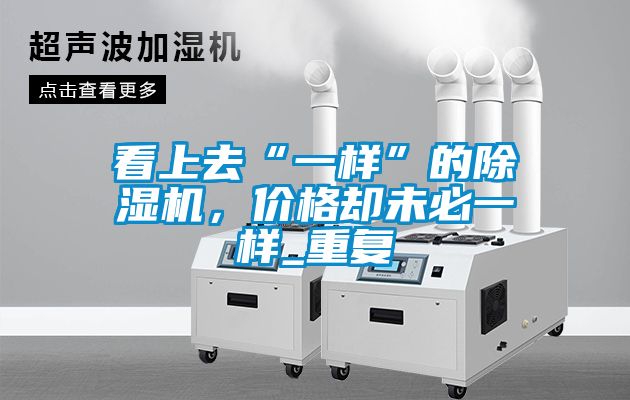 看上去“一樣”的除濕機,價格卻未必一樣_重復