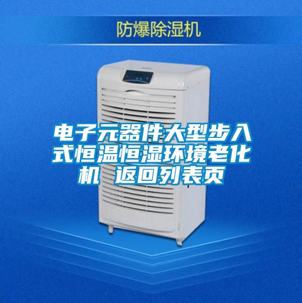 電子元器件大型步入式恒溫恒濕環境老化機 返回列表頁