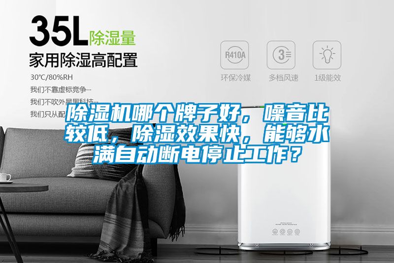 除濕機哪個牌子好,噪音比較低,除濕效果快,能夠水滿自動斷電停止工作?