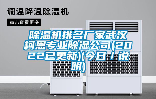 除濕機排名廠家武漢柯恩專業除濕公司(2022已更新)(今日/說明)