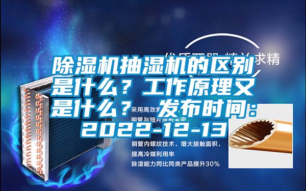 除濕機抽濕機的區別是什么？工作原理又是什么？ 發布時間：2022-12-13