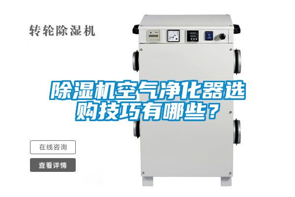 除濕機空氣凈化器選購技巧有哪些?