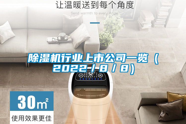 除濕機行業上市公司一覽(2022/8/8)