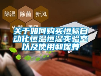 知識百科關(guān)于如何購買恒標(biāo)自動(dòng)化恒溫恒濕實(shí)驗(yàn)室以及使用和保養(yǎng)