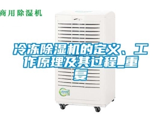 行業新聞冷凍除濕機的定義、工作原理及其過程_重復