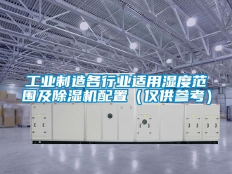 常見問題工業制造各行業適用濕度范圍及除濕機配置（僅供參考）