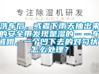 企業新聞洗車后，或者下雨天抽出來的安全帶發現是濕的……車被蹭，一個凹下去的對勾狀，怎么處理？