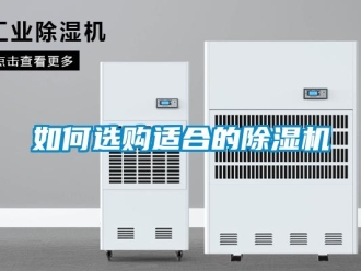 行業新聞如何選購適合的除濕機