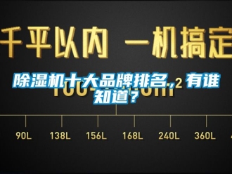 企業新聞除濕機十大品牌排名，有誰知道？