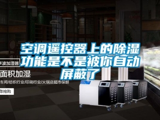 行業(yè)新聞空調(diào)遙控器上的除濕功能是不是被你自動(dòng)屏蔽了