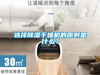 行業新聞選擇除濕干燥機的原則是什么？