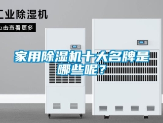 常見問題家用除濕機十大名牌是哪些呢？