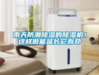 知識百科雨天防潮除濕的除濕機！這樣做能延長它壽命