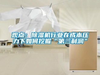 常見問題觀點：除濕機行業在成本壓力下如何挖掘“第三利潤”