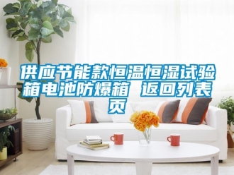 知識百科供應節能款恒溫恒濕試驗箱電池防爆箱 返回列表頁