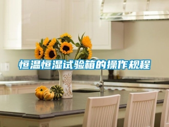 知識百科恒溫恒濕試驗箱的操作規(guī)程