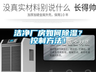 企業(yè)新聞潔凈廠房如何除濕？控制方法！