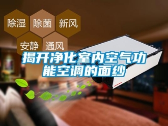 行業新聞揭開凈化室內空氣功能空調的面紗