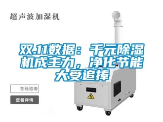 行業新聞雙.11數據：千元除濕機成主力，凈化節能大受追捧