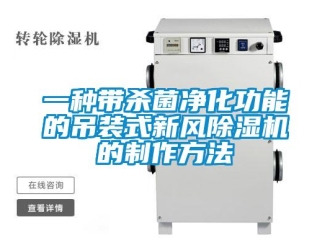 常見問題一種帶殺菌凈化功能的吊裝式新風除濕機的制作方法