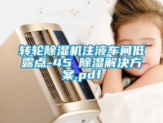 常見問題轉(zhuǎn)輪除濕機(jī)注液車間低露點(diǎn)-45℃除濕解決方案.pdf