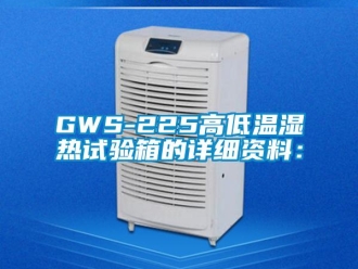 常見問題GWS-225高低溫濕熱試驗箱的詳細資料：