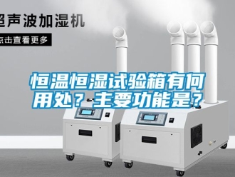 知識百科恒溫恒濕試驗箱有何用處？主要功能是？