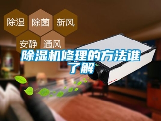 行業(yè)新聞除濕機(jī)修理的方法誰了解