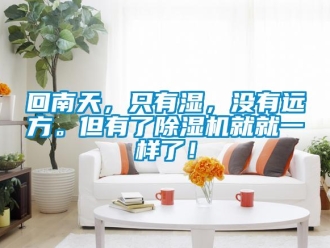 行業新聞回南天，只有濕，沒有遠方。但有了除濕機就就一樣了！