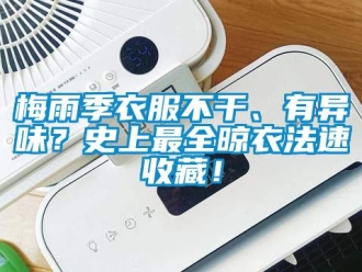 行業(yè)新聞梅雨季衣服不干、有異味？史上最全晾衣法速收藏！