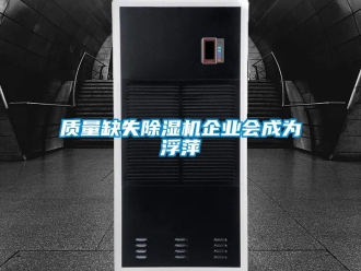 知識百科質量缺失除濕機企業會成為浮萍