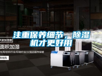 知識百科注重保養細節，除濕機才更好用