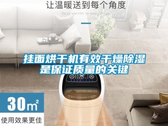 行業新聞掛面烘干機有效干燥除濕是保證質量的關鍵