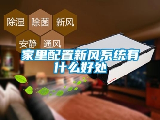 行業(yè)新聞家里配置新風(fēng)系統(tǒng)有什么好處